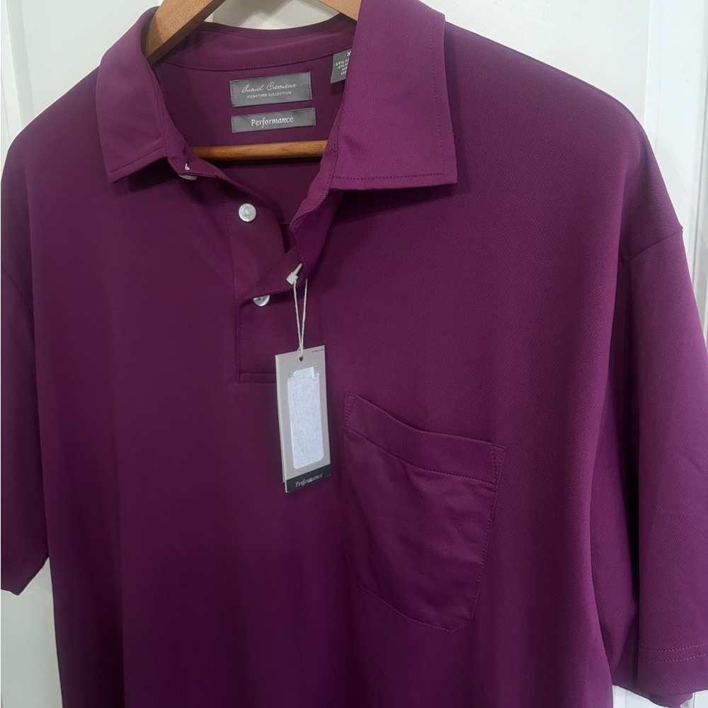 New Daniel Cremieux Signature Performance Men's Purple Polo Shirt size XL - Picture 2 of 7